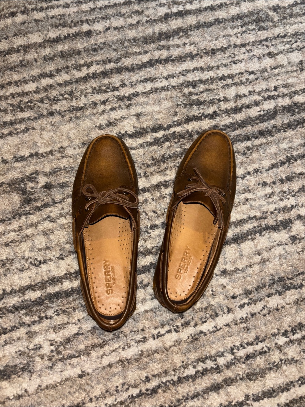 Sperry Cognac Leather Boat Shoes
